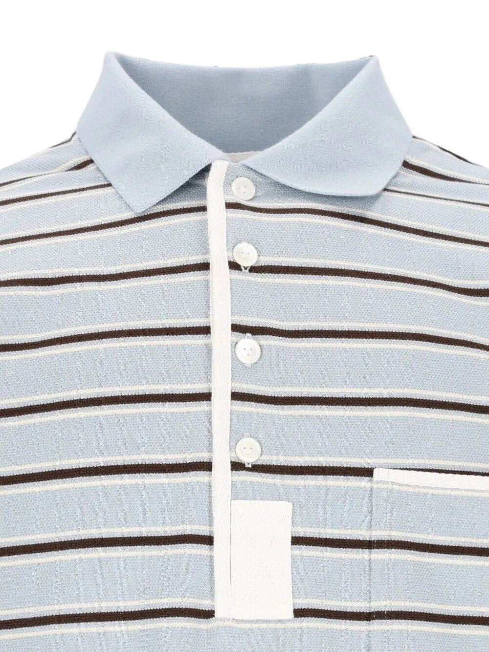 Bottega Veneta Men Striped Polo Shirt BOTTEGA VENETA