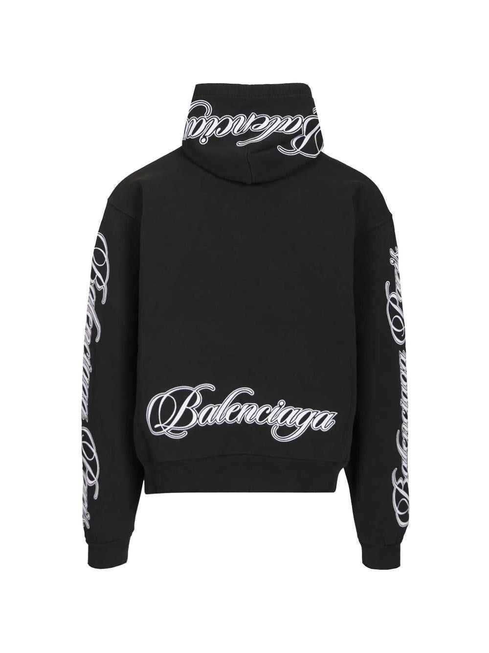 Balenciaga Men Cursive Oversized Hoodie BALENCIAGA