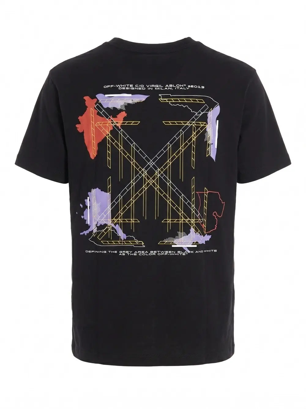 Off White Men `Archigeography Arrow Skate` T-Shirt OFF-WHITE