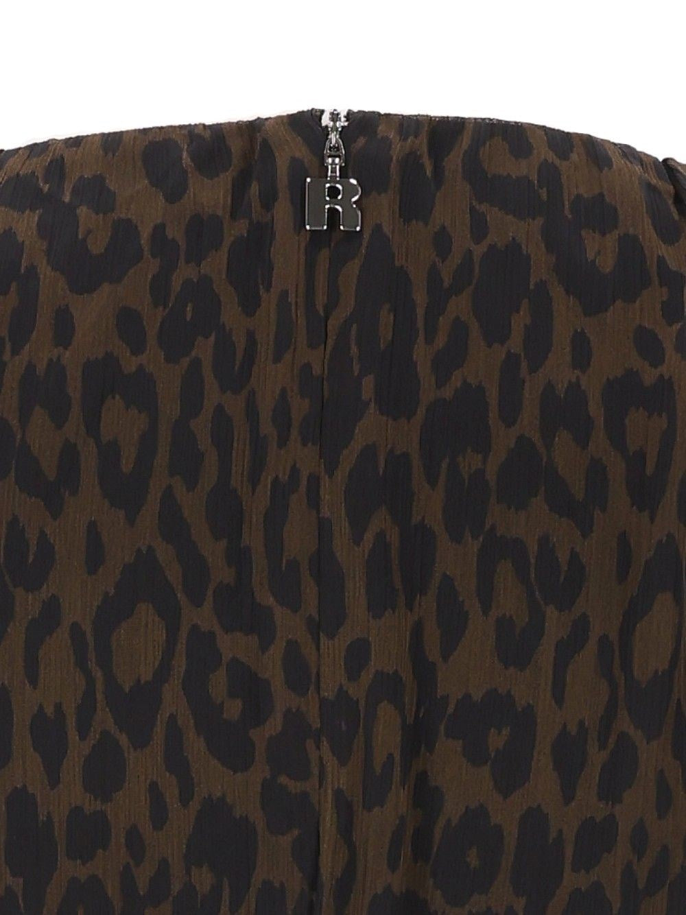 Rotate Women Ruched Leopard-Print Mini Dress ROTATE