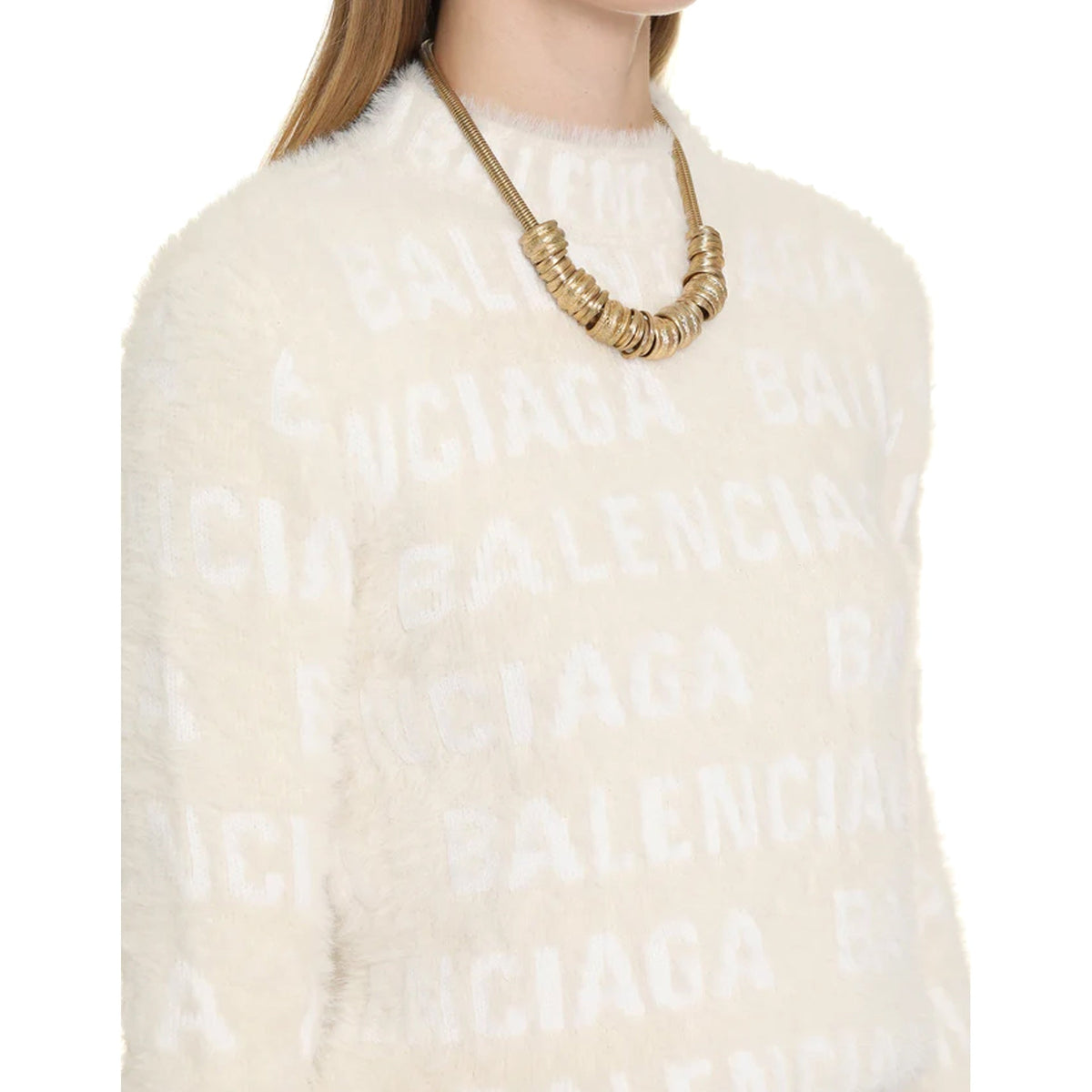 Balenciaga Jacquard Logo Sweater Women BALENCIAGA