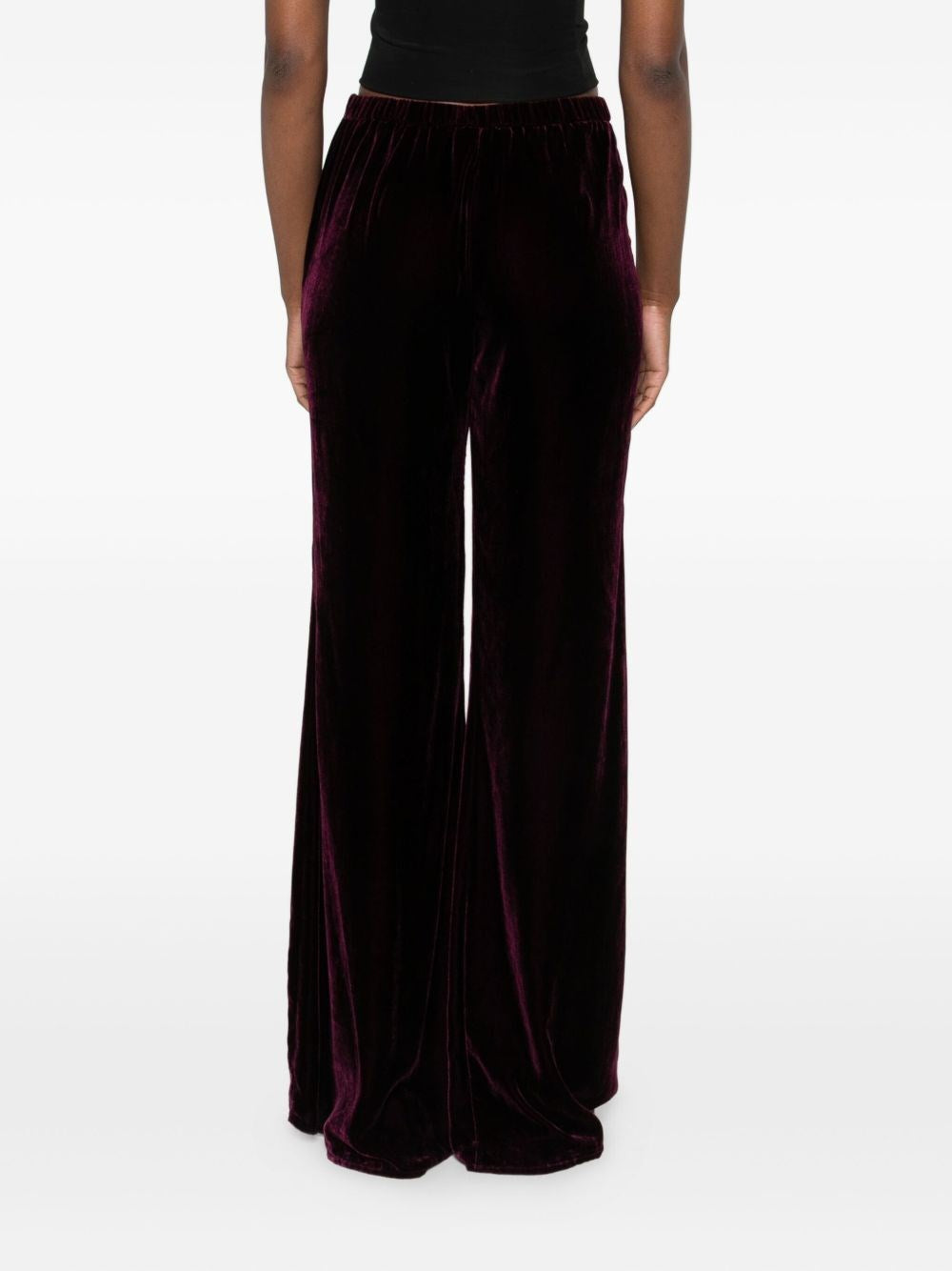 Forte_Forte Women Smooth Velvet Flared Trousers FORTE FORTE