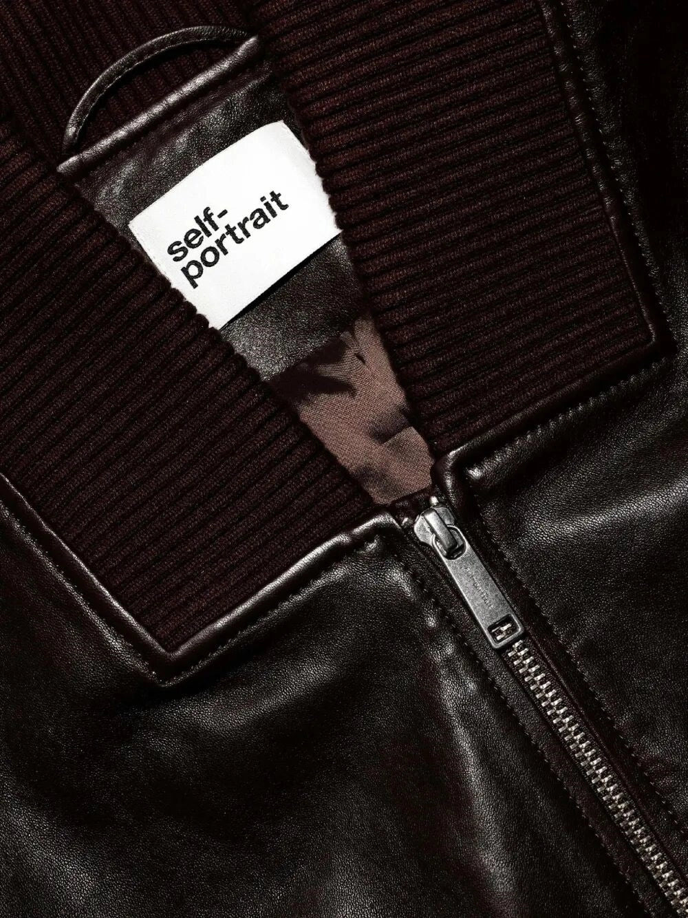 Self-Portrait Women Leather Jacket SELF-PORTRAIT