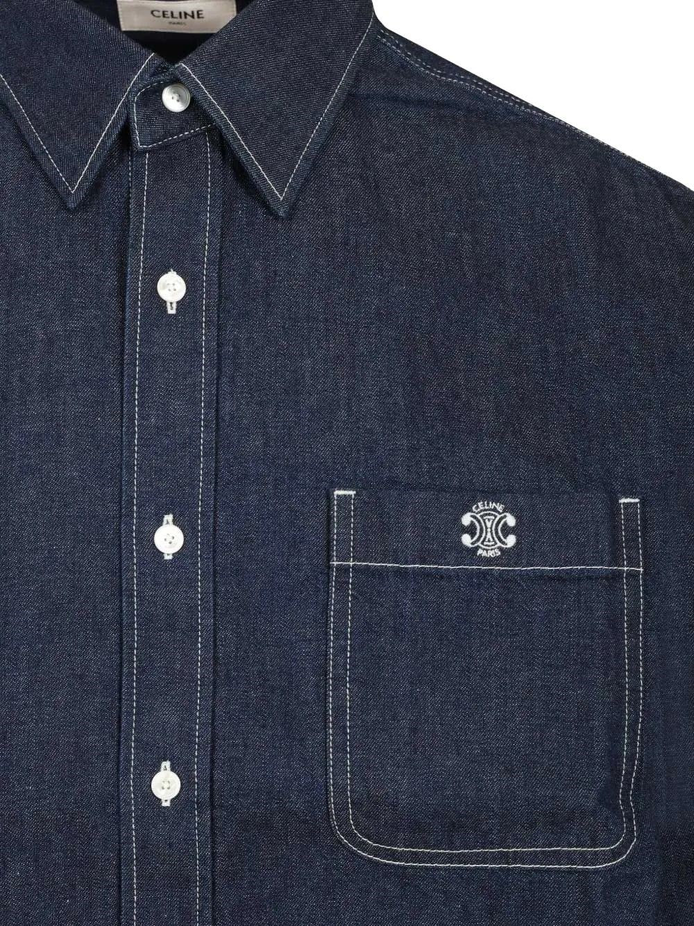 Celine Men Loose-Fit Denim Shirt CELINE