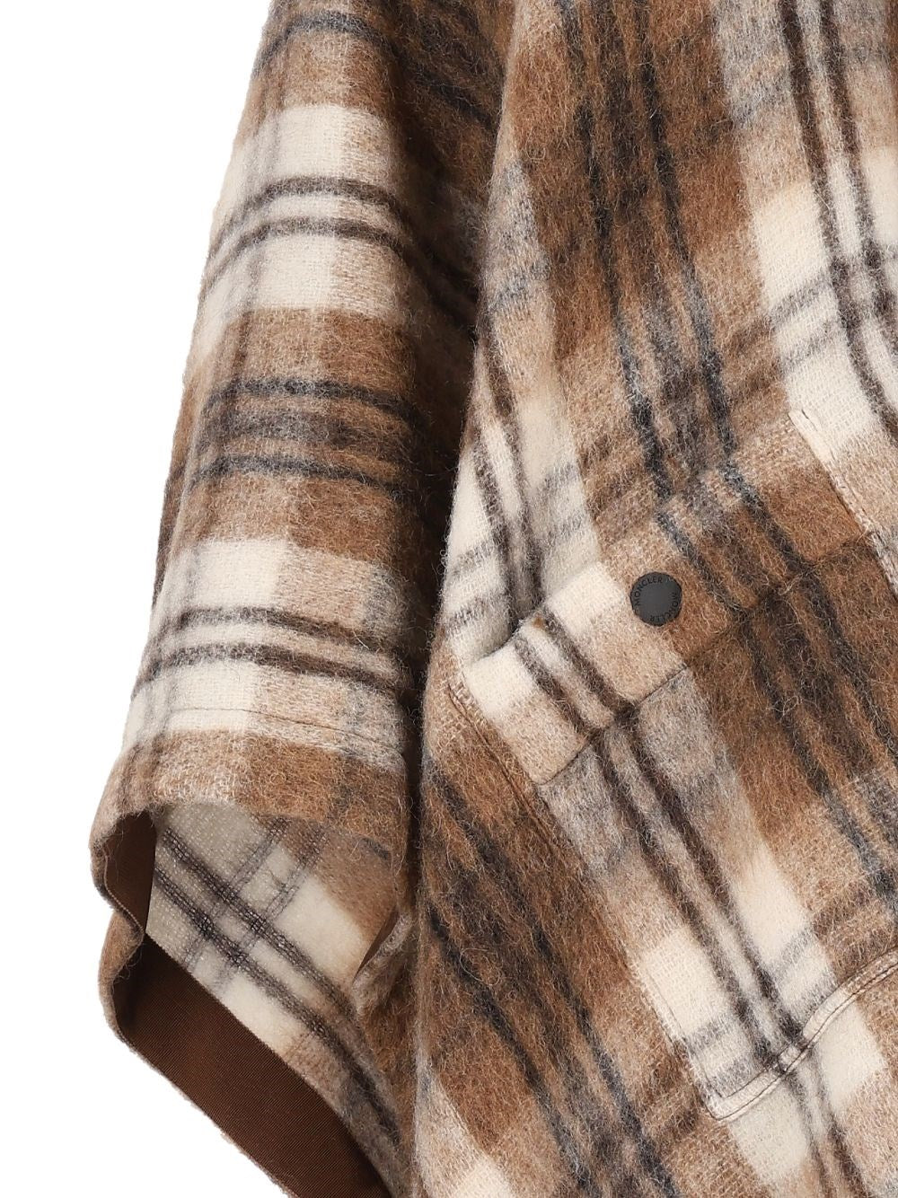 Moncler Grenoble Women Cape With Shearling Collar MONCLER GRENOBLE