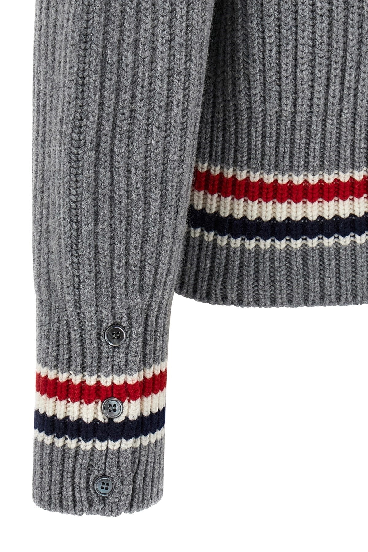 Thom Browne Men Rwb Tape Cardigan THOM BROWNE