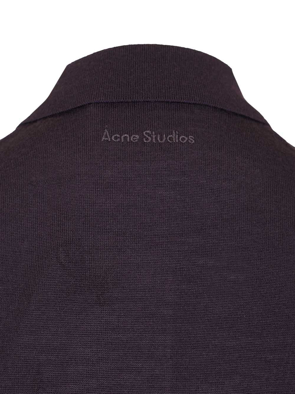 Acne Studios Women Layered Wool Polo Shirt ACNE STUDIOS
