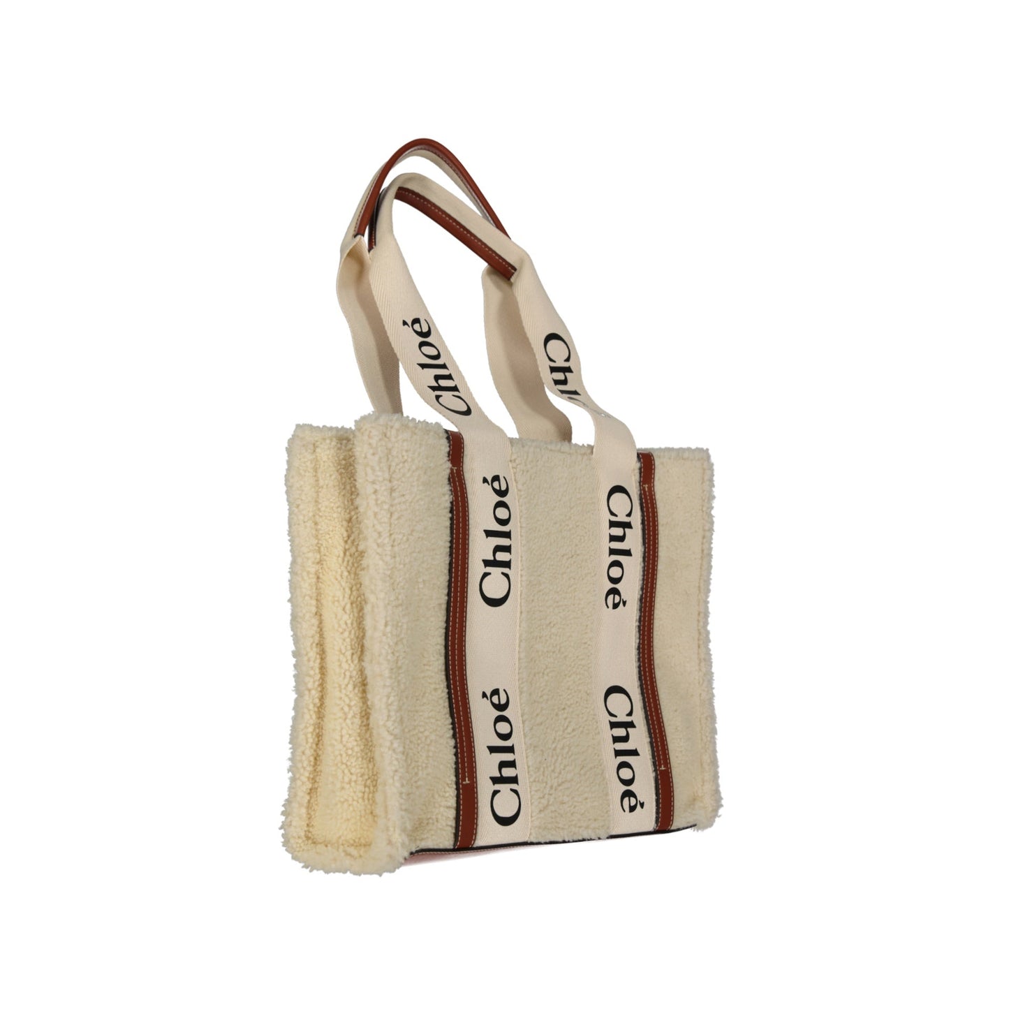 Chloe Woody Shearling Tote Bag Women CHLOE