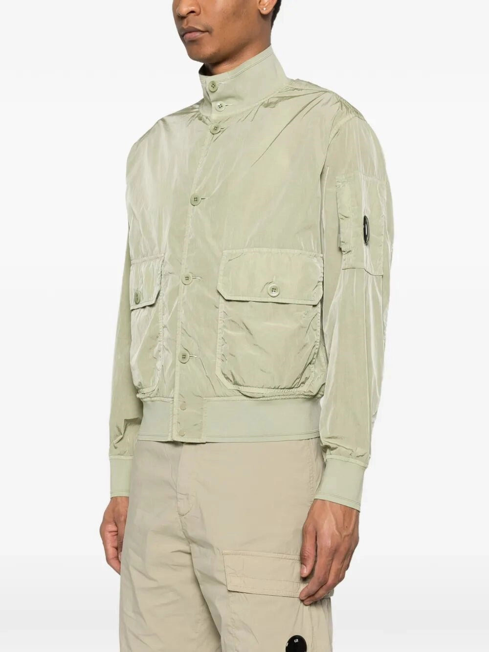 C.P. Company Men `Chrome-R` Button Bomber Jacket C.P. COMPANY
