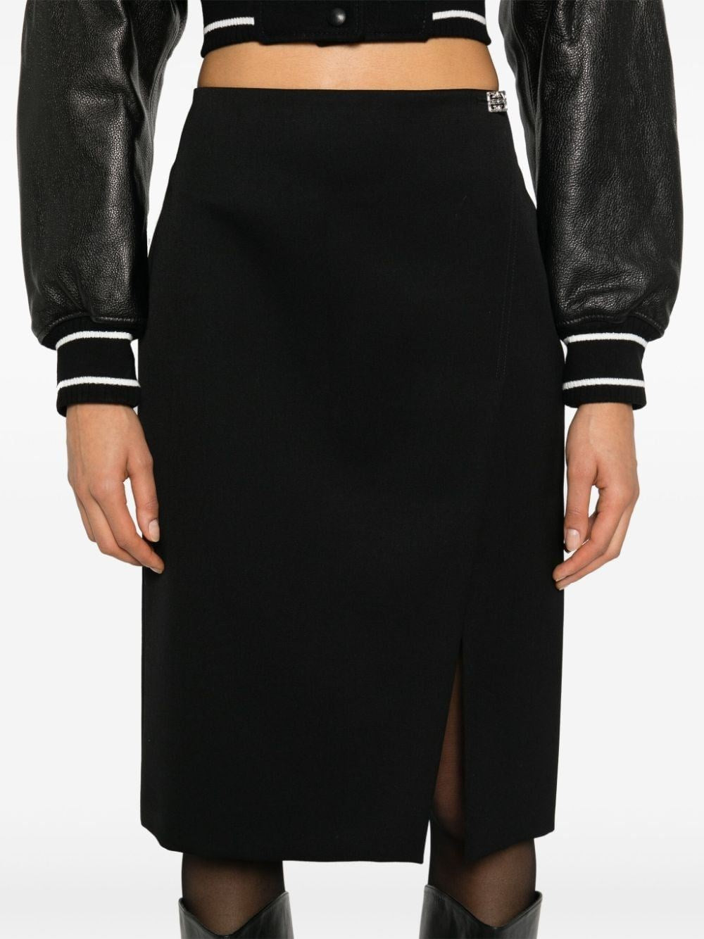 Givenchy Women Wool Midi Skirt GIVENCHY