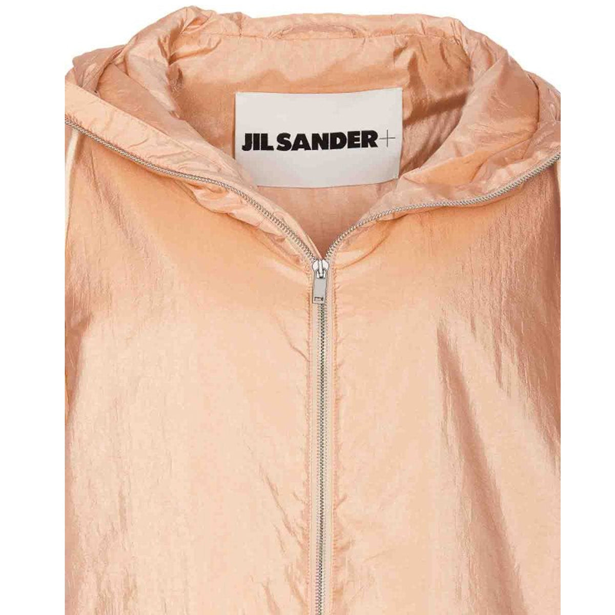 Jil Sander Blend Silk Zip-Up Hooded Jacket Women Women JIL SANDER