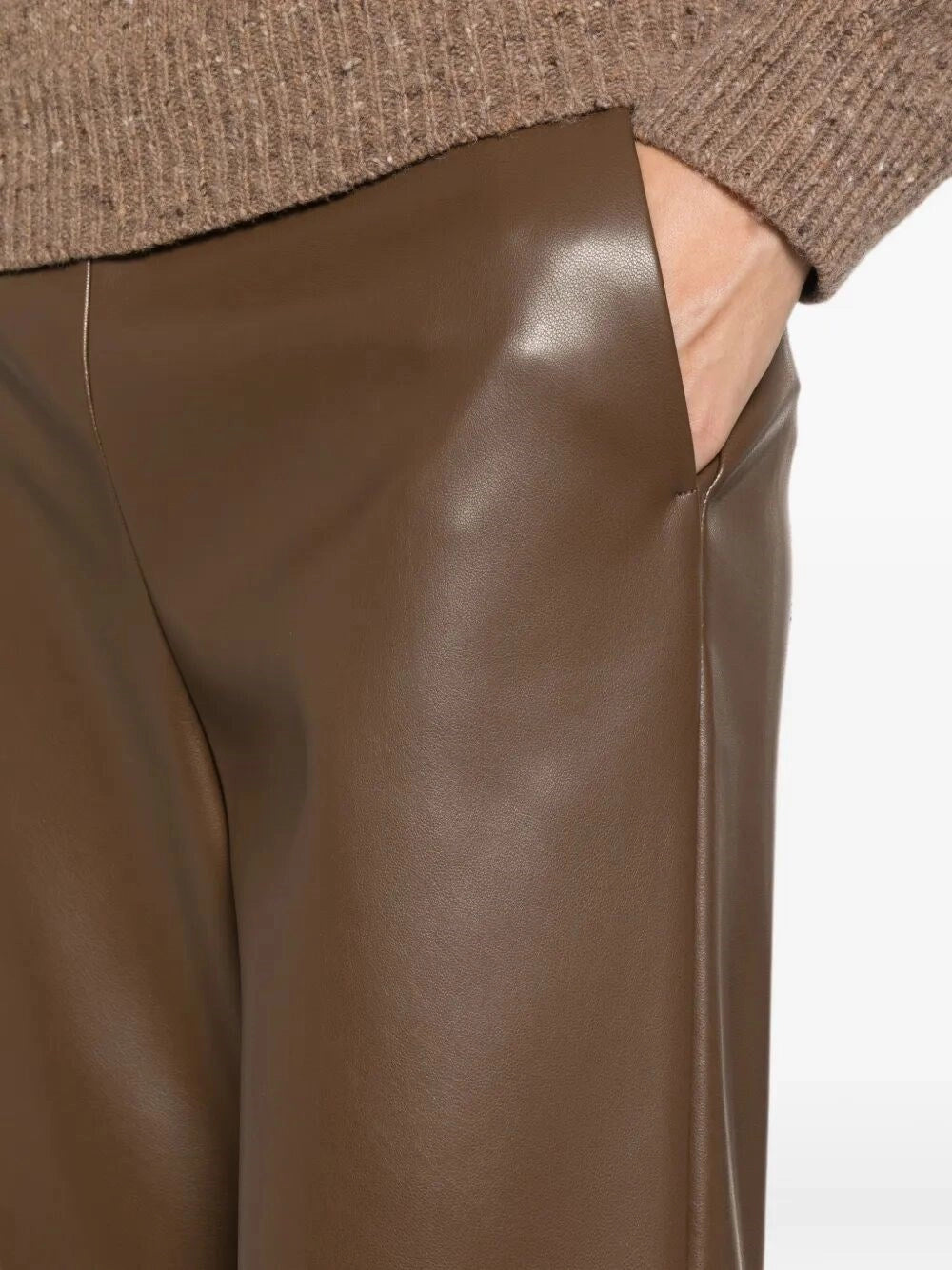 Max Mara Women Maxmara `S Leather-Look Cropped Pants MAX MARA