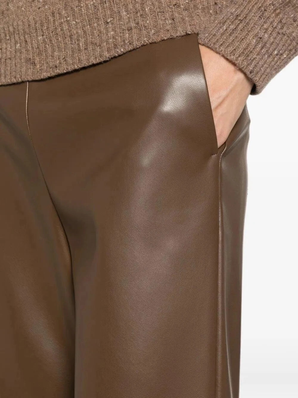 Max Mara Women Maxmara `S Leather-Look Cropped Pants MAX MARA