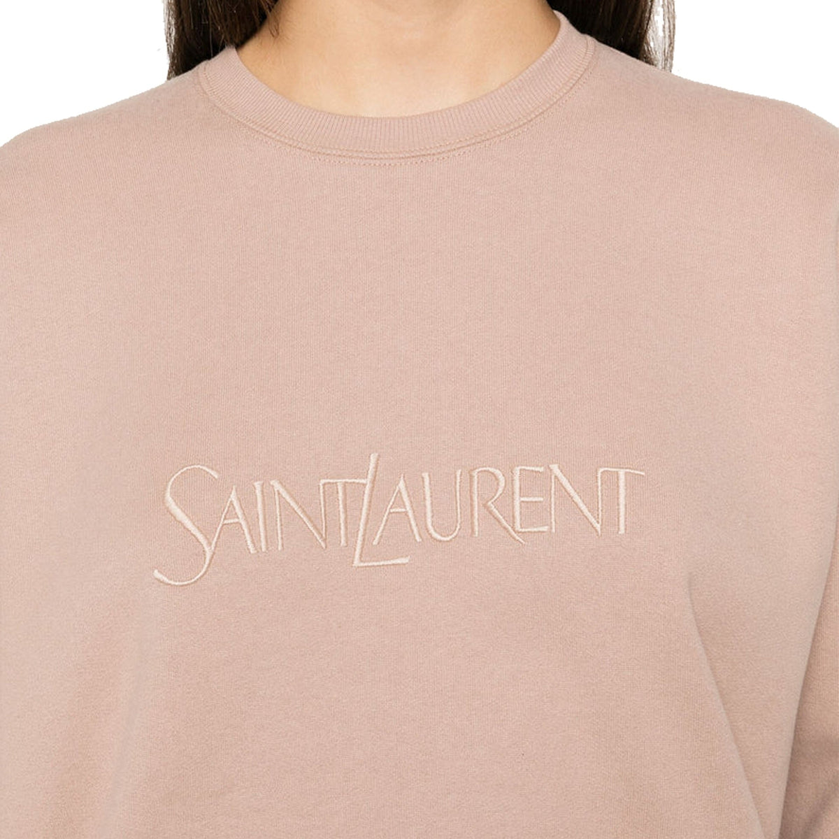 Saint Laurent Cotton Logo Sweatshirt Women SAINT LAURENT