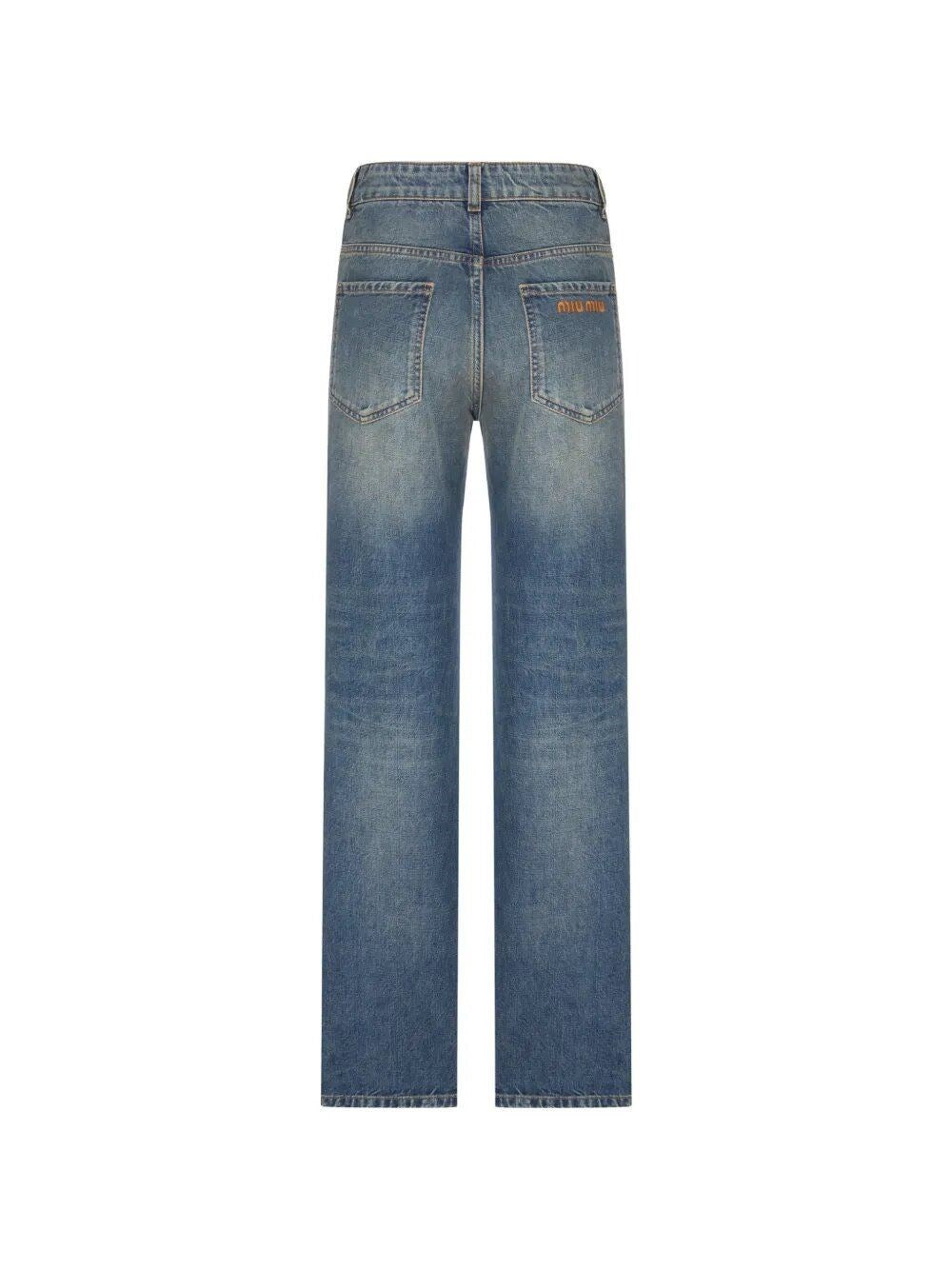 Miu Miu Women Five-Pocket Denim Trousers MIU MIU