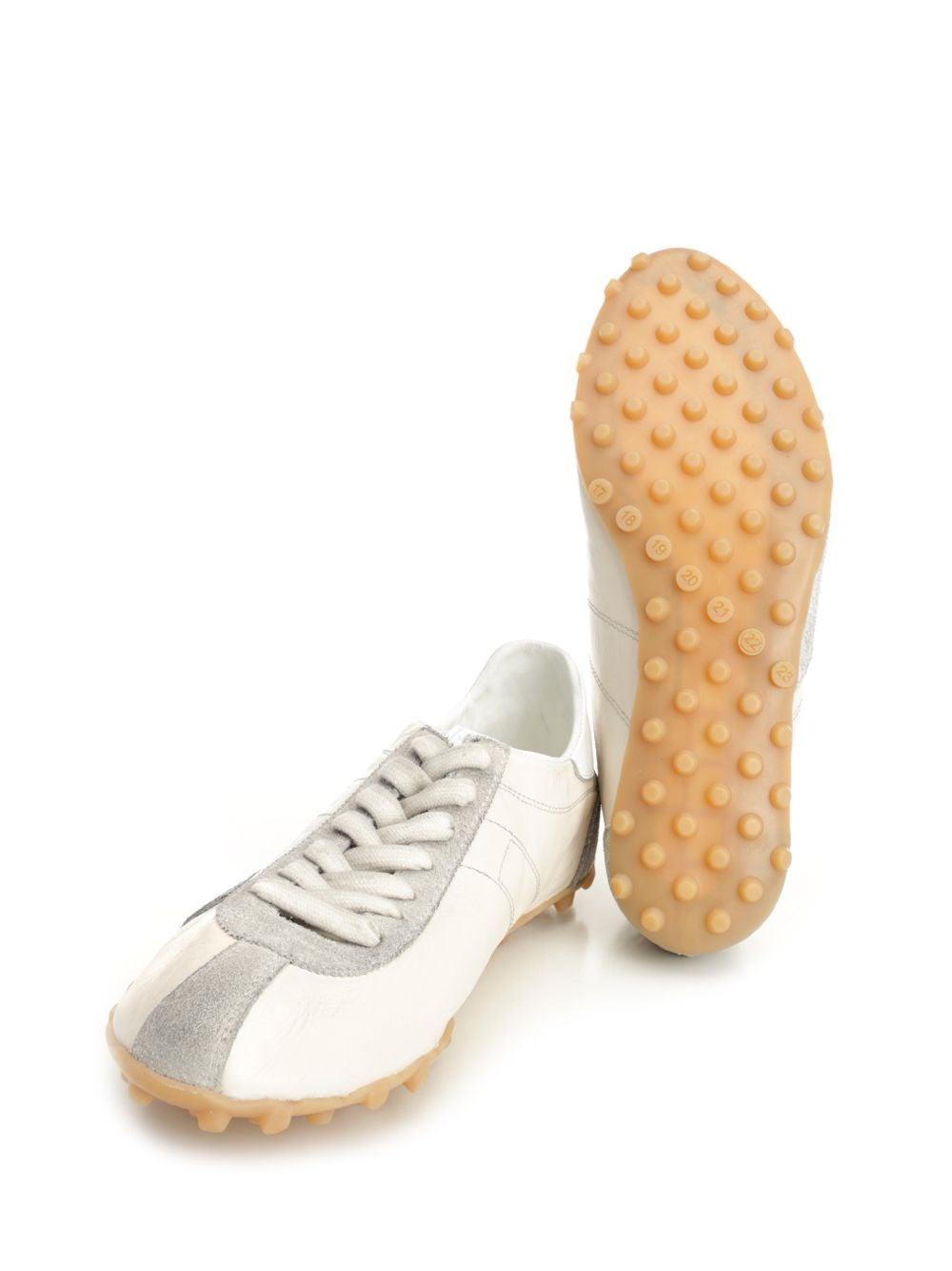 Maison Margiela Men Sprinters Sneakers In Cracked Leather And Suede MAISON MARGIELA