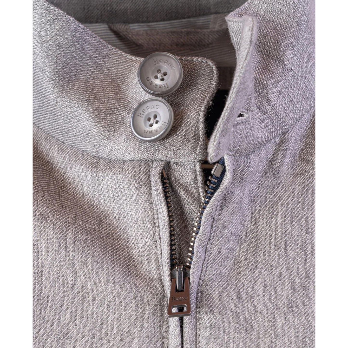 Herno Linen Bomber Jacket Men HERNO