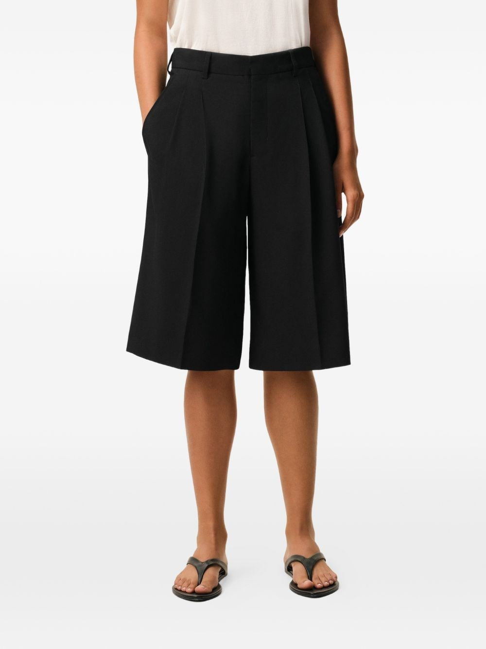 Ami Women Wide-Leg Bermuda Shorts AMI PARIS
