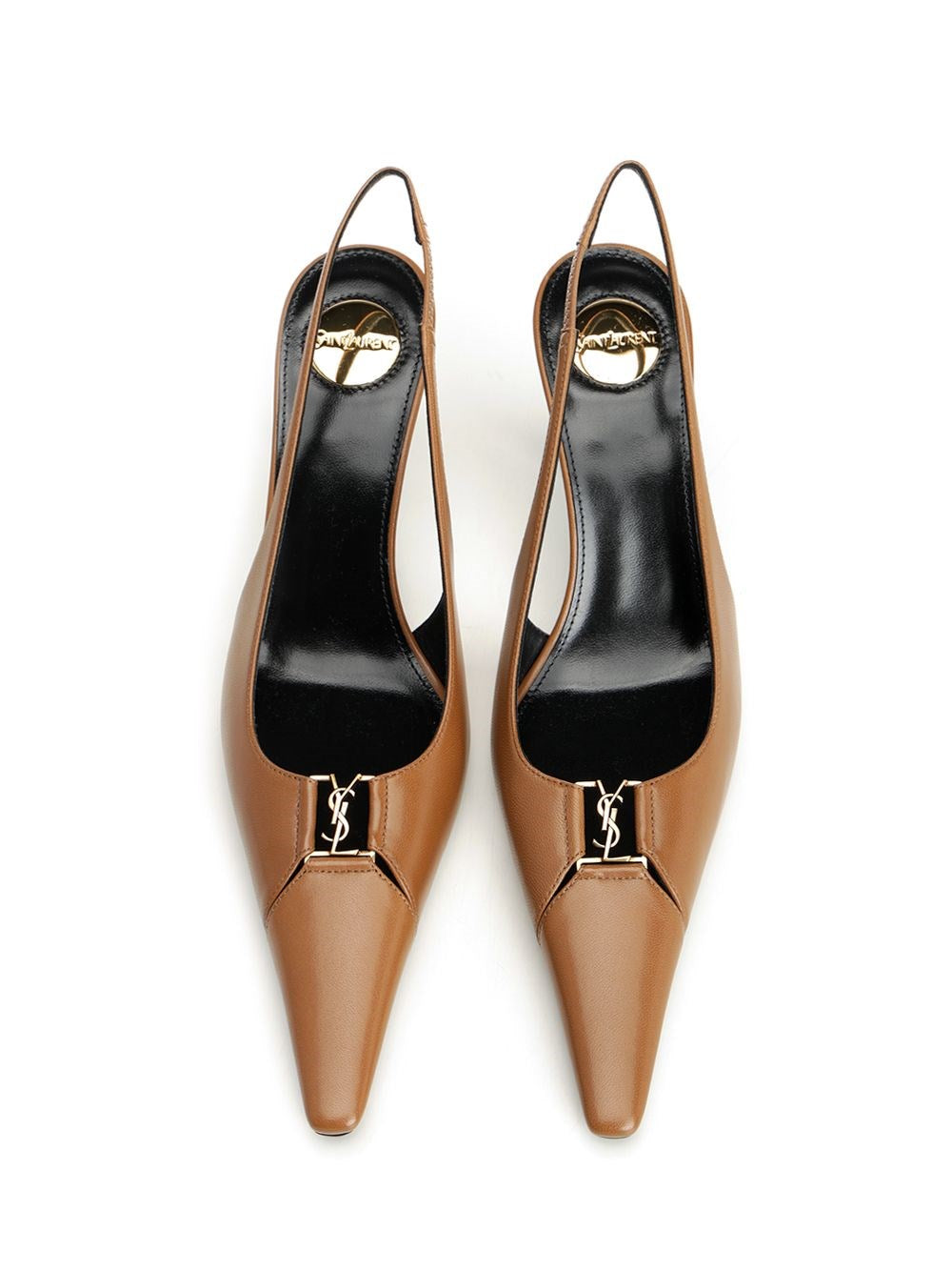 Saint Laurent Women “Babylone Breteuil” Backless Pumps In Smooth Leather. SAINT LAURENT