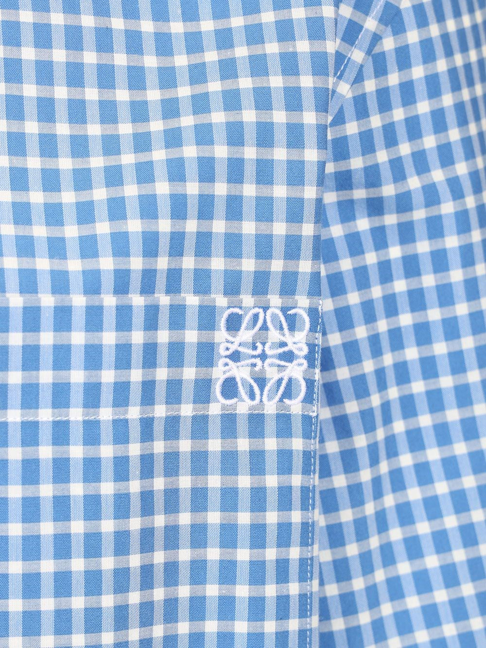 Loewe Paula's Ibiza Men Lightweight Textured Checked Cotton Shirt. LOEWE