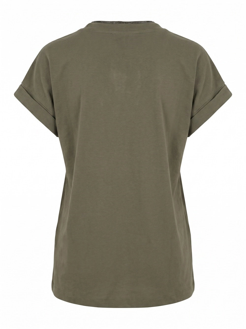 Brunello Cucinelli Women T-Shirt With `Precious` Neckline