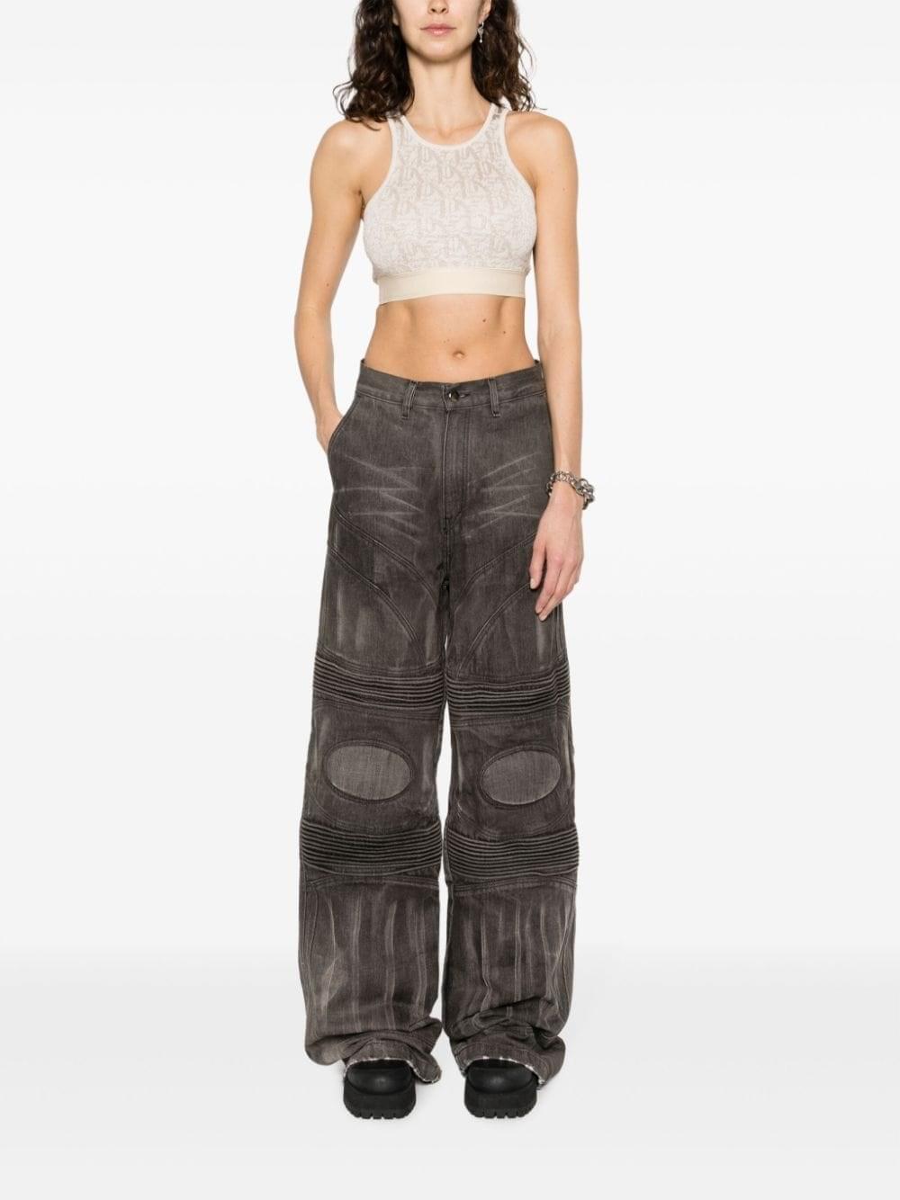 Palm Angels Women Lurex Knit Top With Monogram PALM ANGELS