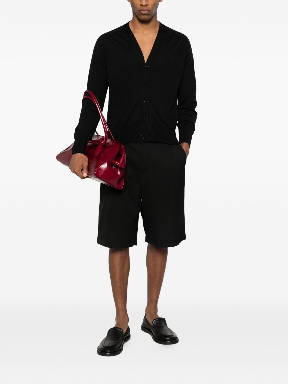 Ami Men Ami Paris V-Neck Wool Cardigan AMI PARIS