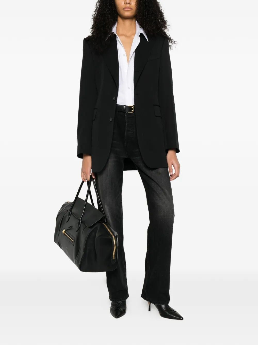 Celine Women Diagonal Wool Column Jacket CELINE