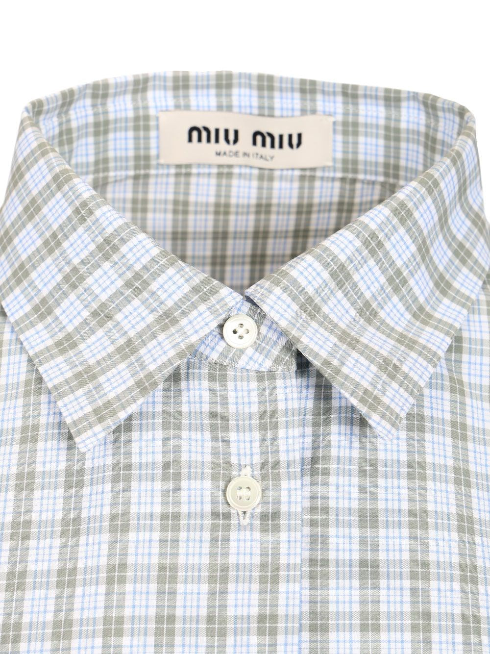 Miu Miu Women Checked Poplin Shirt MIU MIU