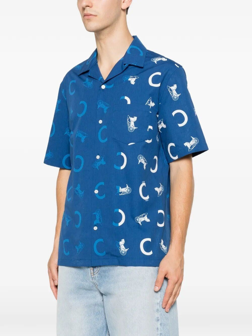 Celine Men Cotton Bowling Shirt CELINE