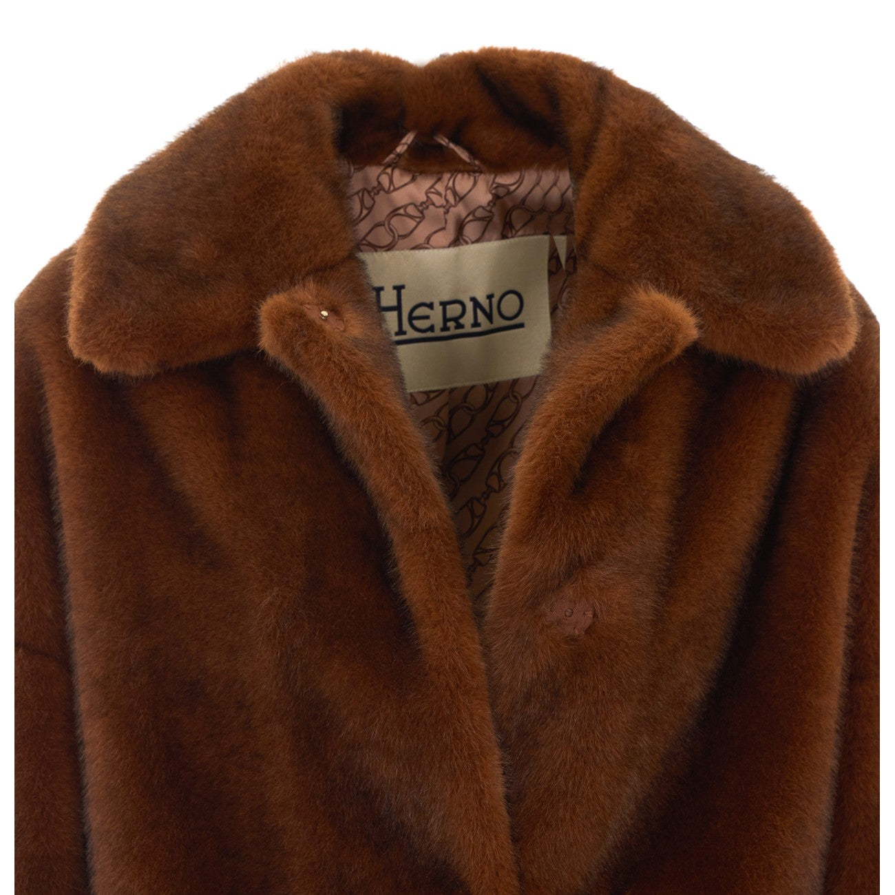 Herno Women Faux Fur Peacoat HERNO