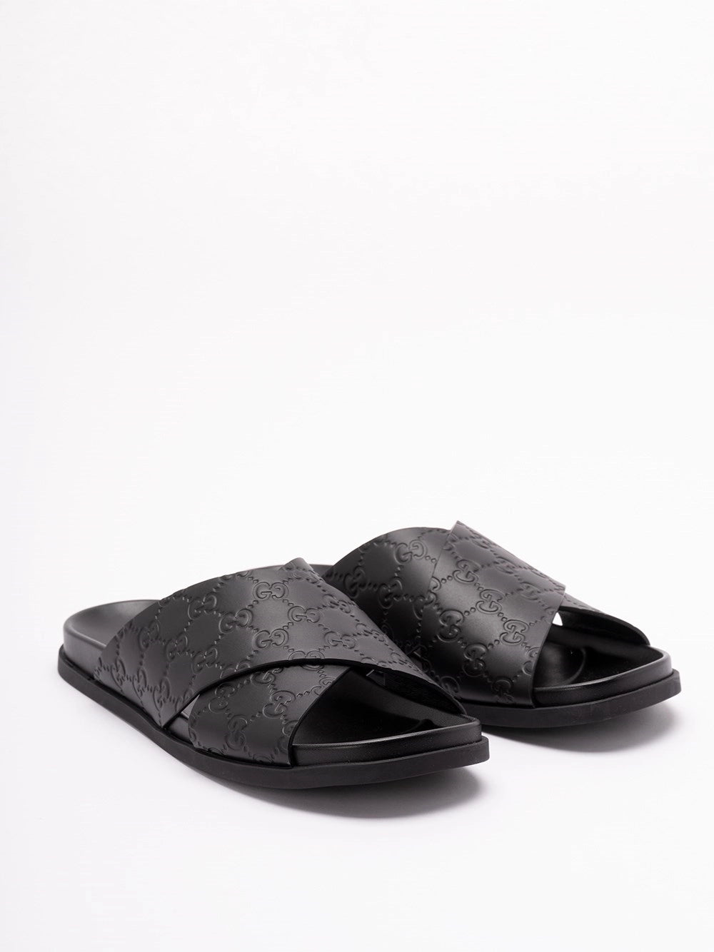 Gucci Men `Gg` Criss-Cross Sandals GUCCI