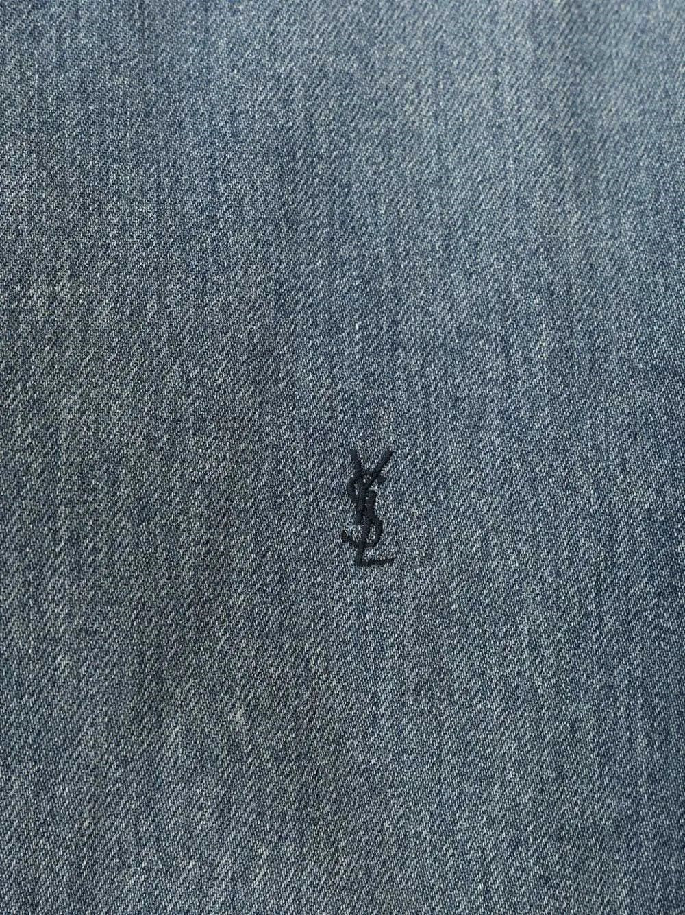 Saint Laurent Men Cassandre Denim Shirt SAINT LAURENT