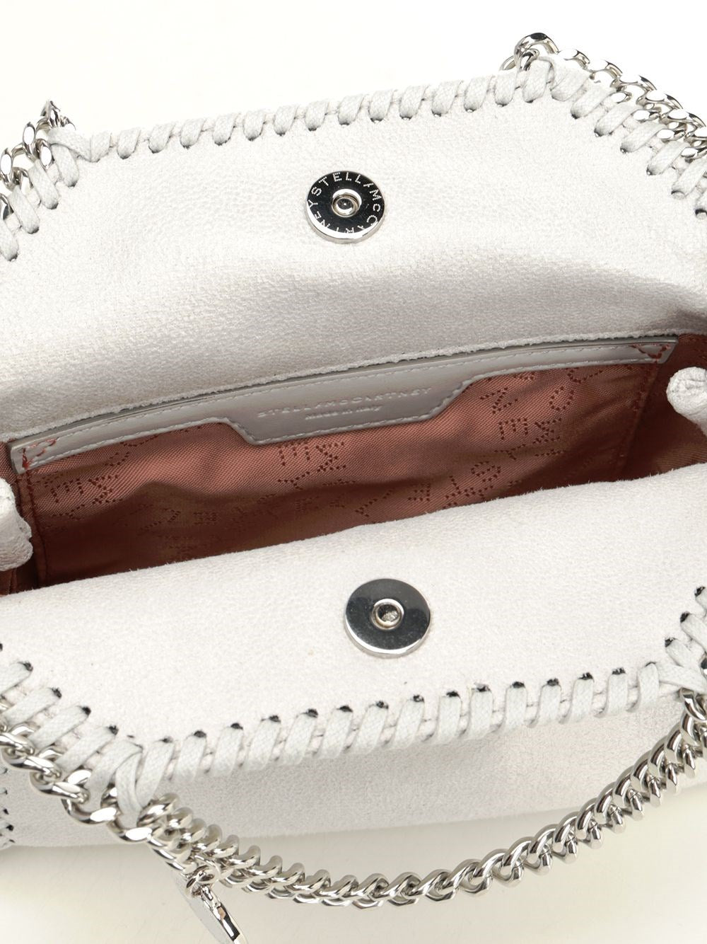 Stella Mccartney Women Falabella Tiny Bag Eco Shaggy Deer W/Stainless Steel Chain - Airlite STELLA MCCARTNEY