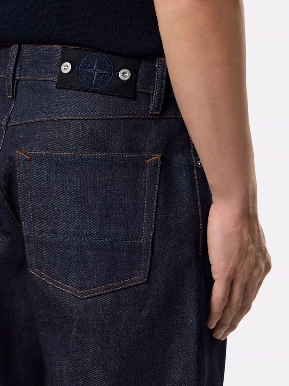 Stone Island Men `Indigo Denim-Raw` Jeans