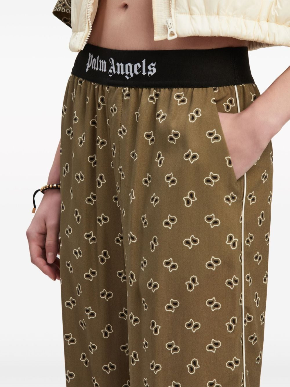 Palm Angels Women Straight Paisley Print Pants PALM ANGELS
