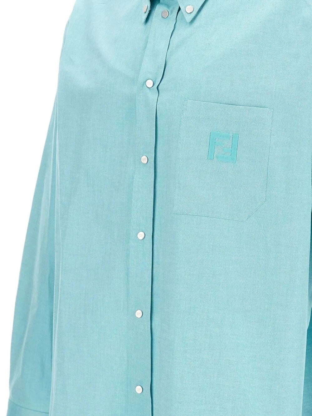 Fendi Men Shirt With `Ff` Embroidery FENDI