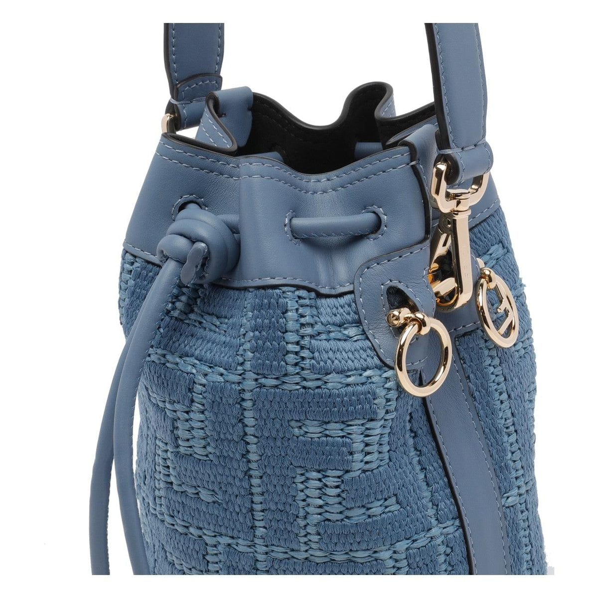 Fendi Women Fendi Mon Tresor Mini Rafia Bucket Bag FENDI