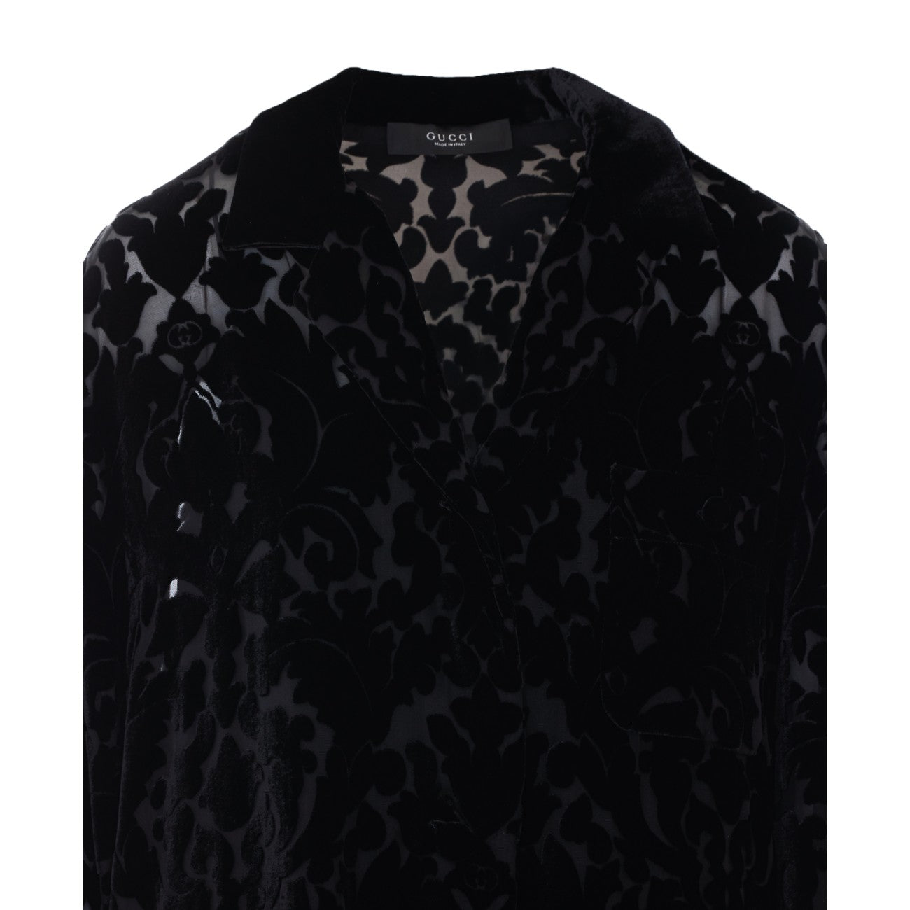 Gucci Women Floral Devore' Velour Shirt GUCCI