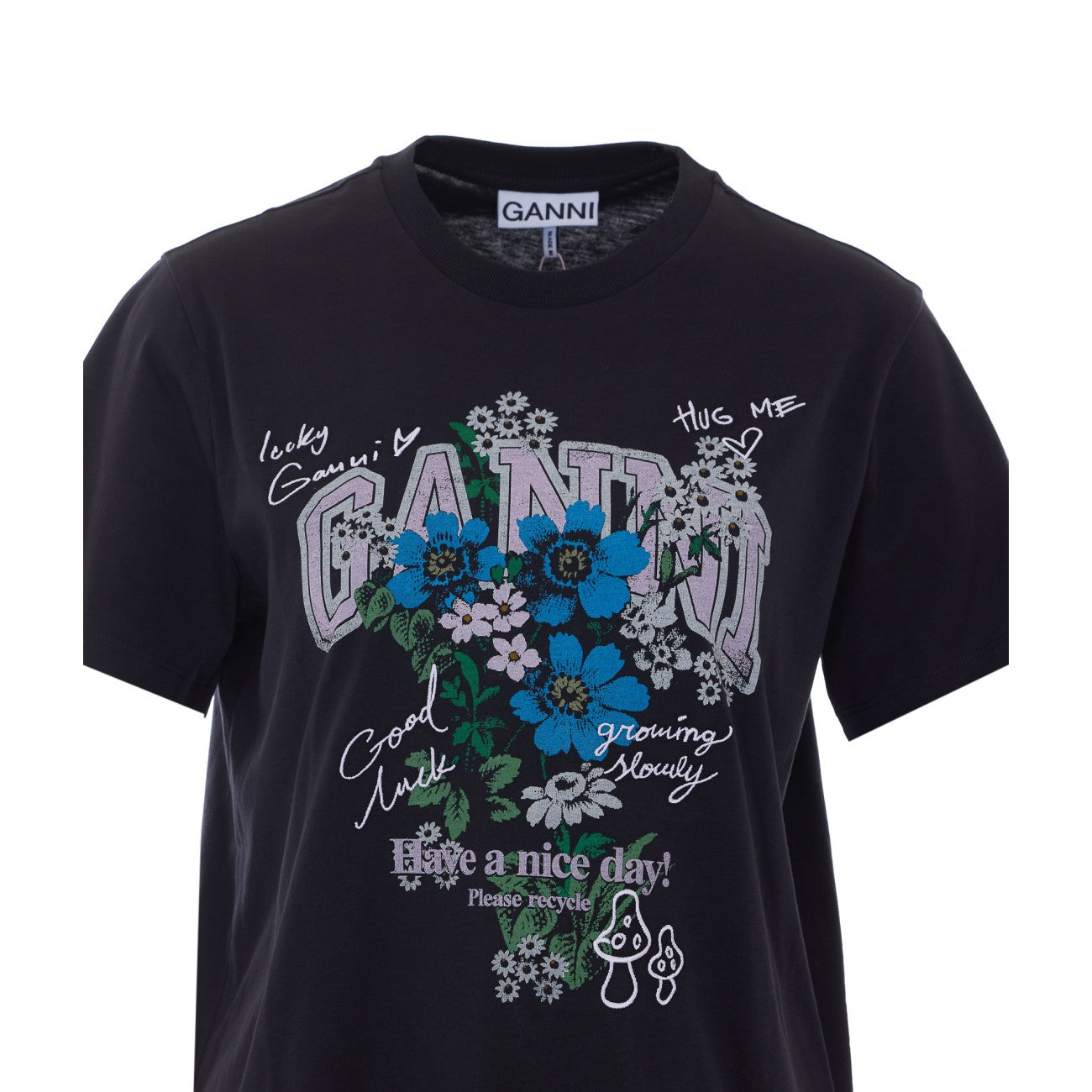 Ganni Women Flowers T-Shirt GANNI