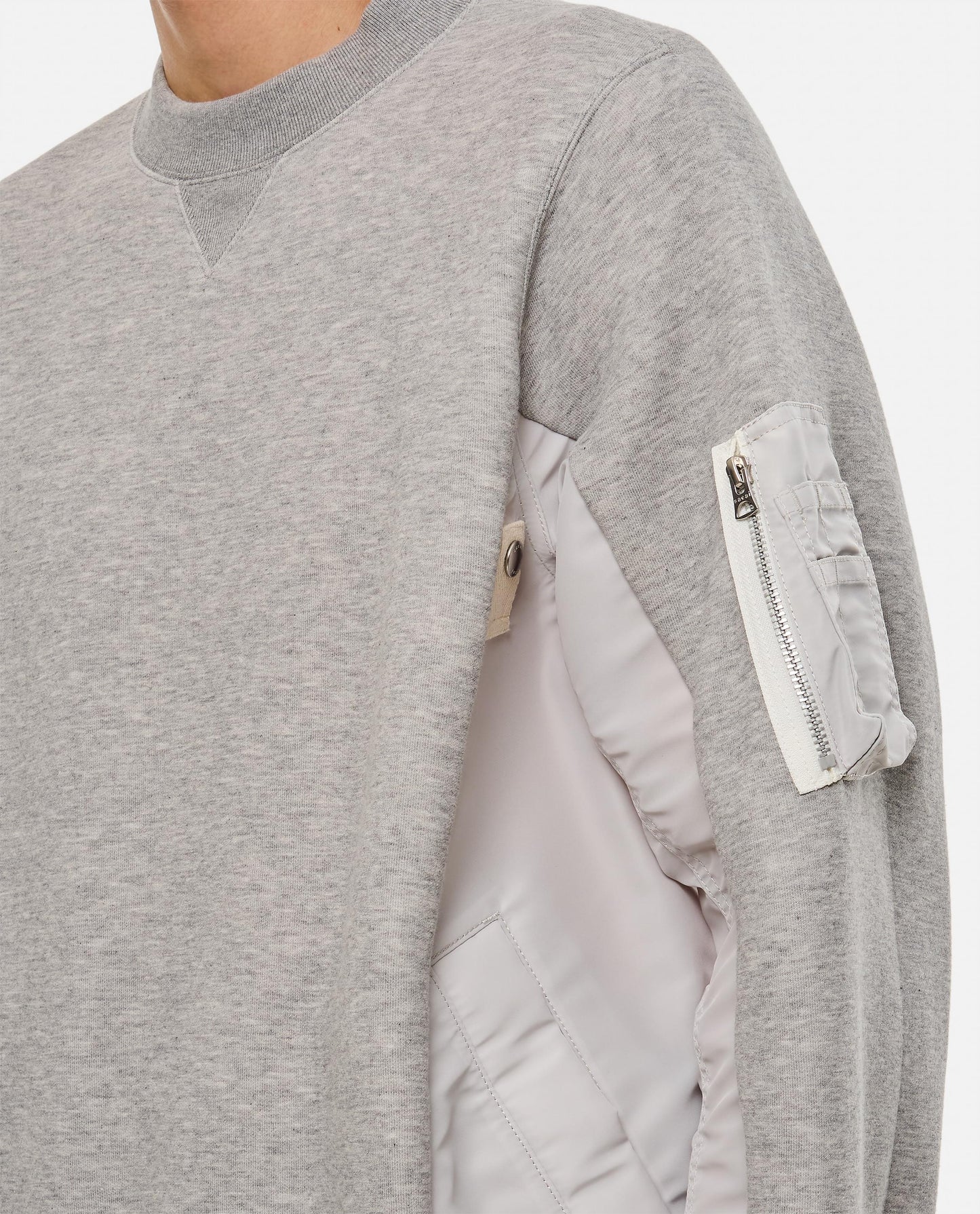Sacai Men Sponge Sweat X Nylon Twill Pullover SACAI