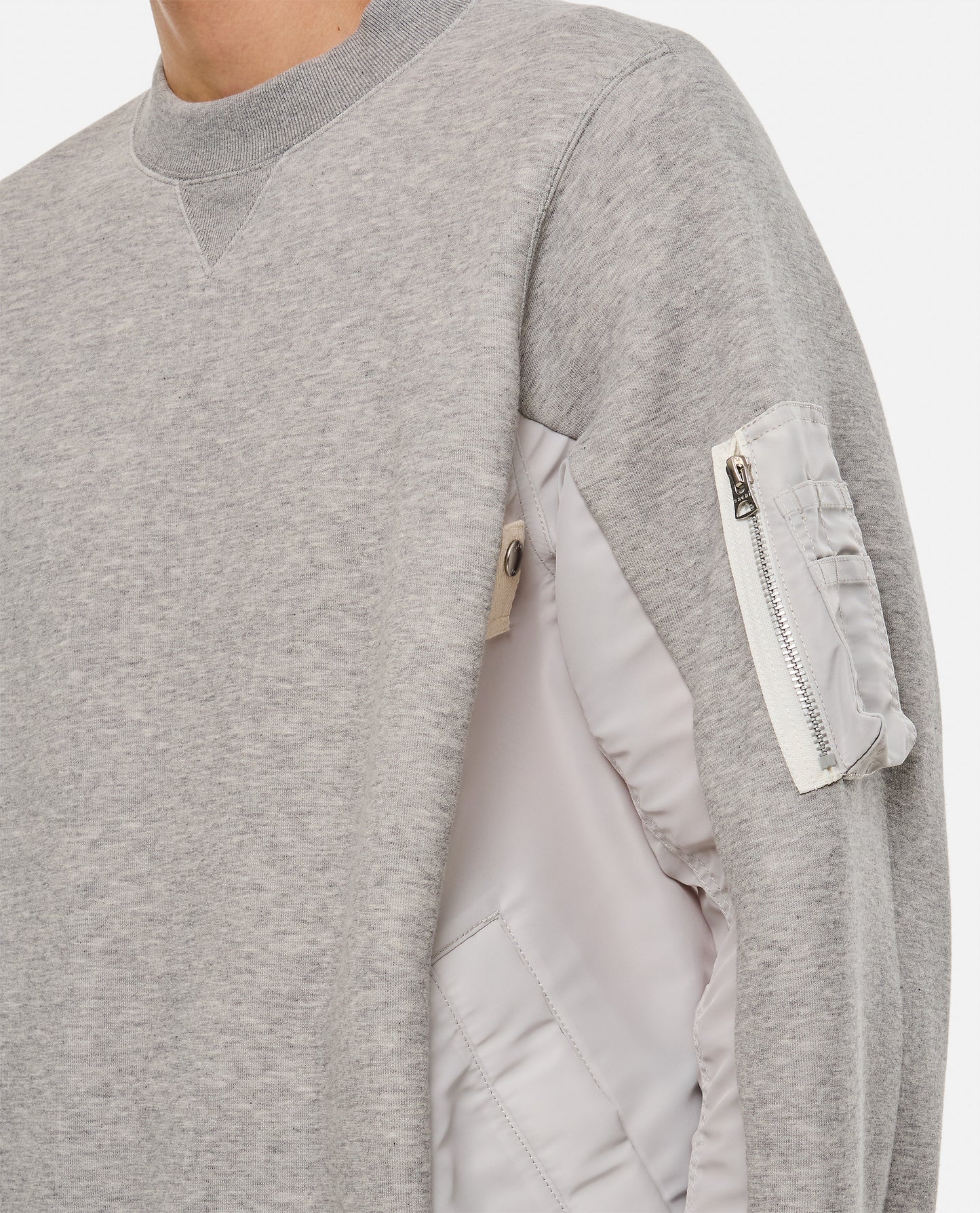 Sacai Men Sponge Sweat X Nylon Twill Pullover SACAI