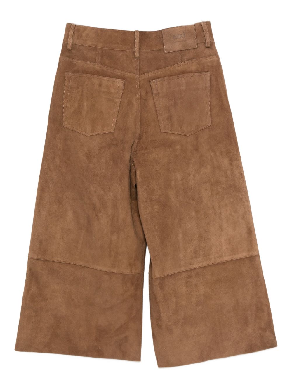 Ami Paris Women Suede Leather Trousers AMI PARIS
