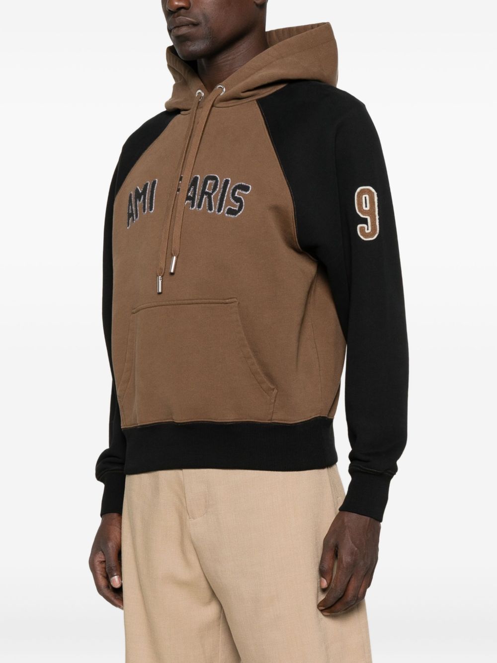 Ami Paris Men Cotton Colorblock Hoodie AMI PARIS