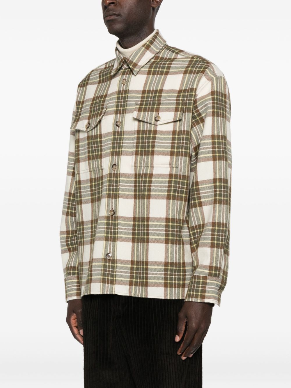 Ami Paris Men Wool Checked Overshirt AMI PARIS