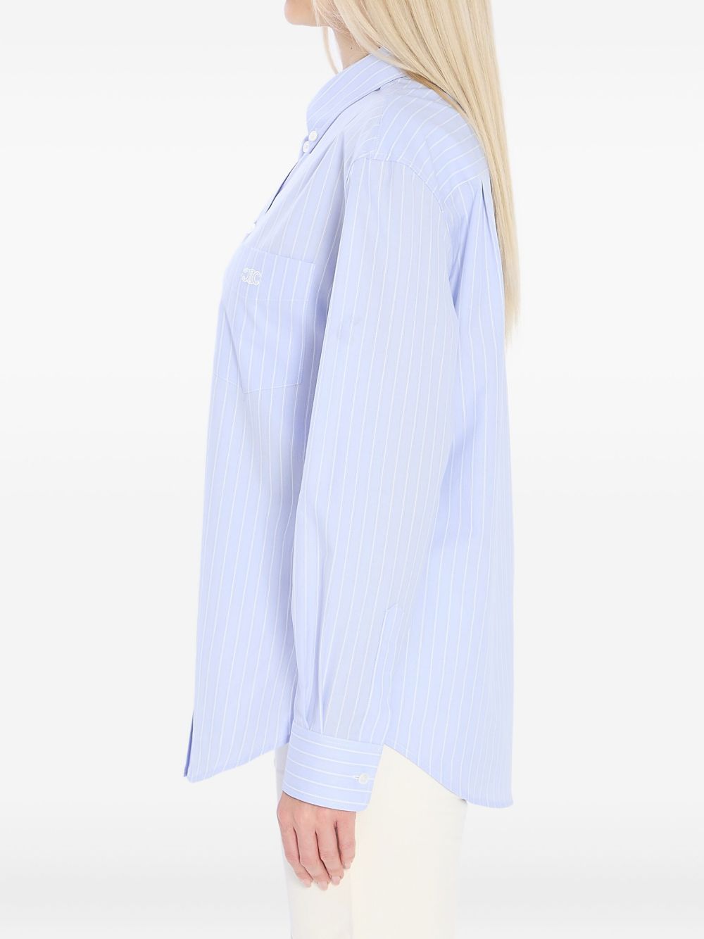 Celine Women Striped Cotton Shirt CELINE
