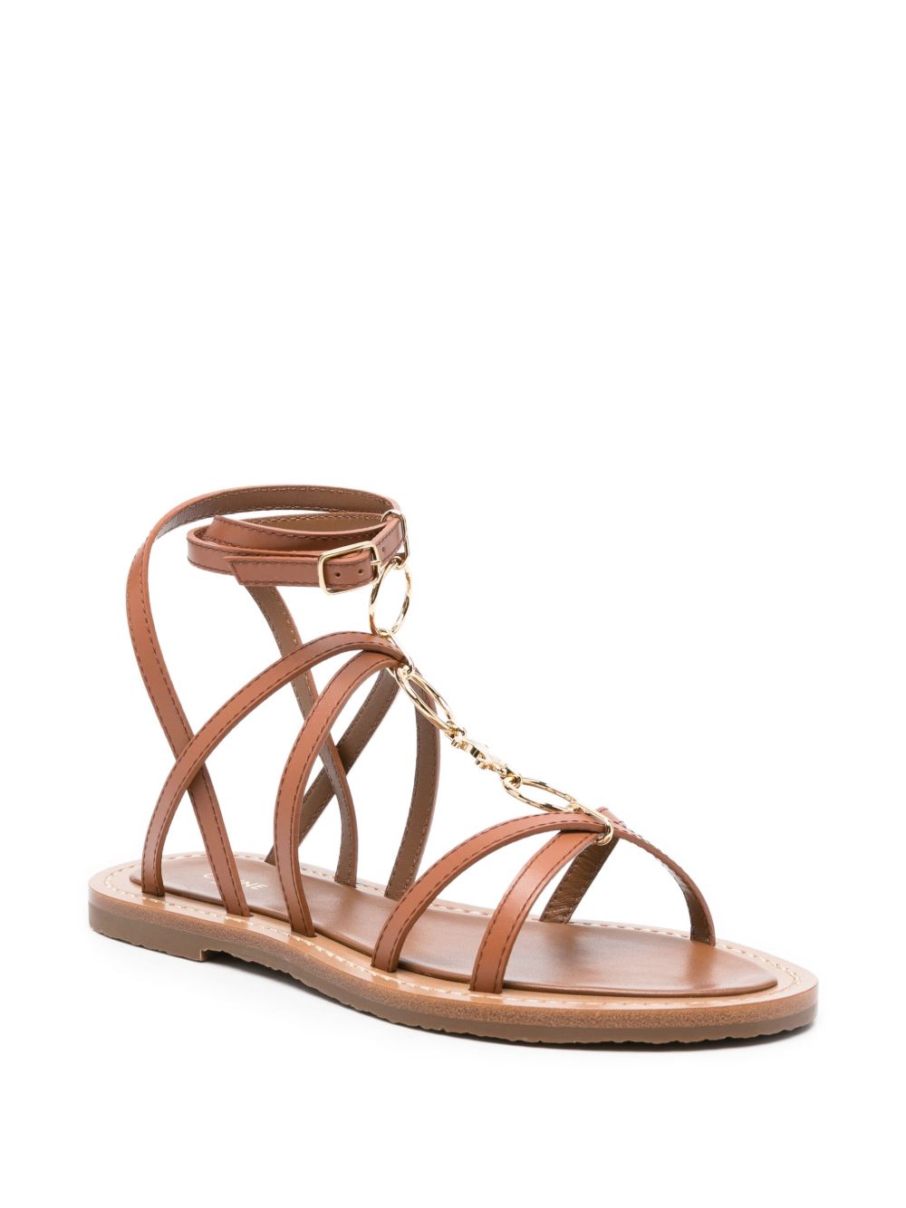 Celine Women Lympia Leather Sandals CELINE