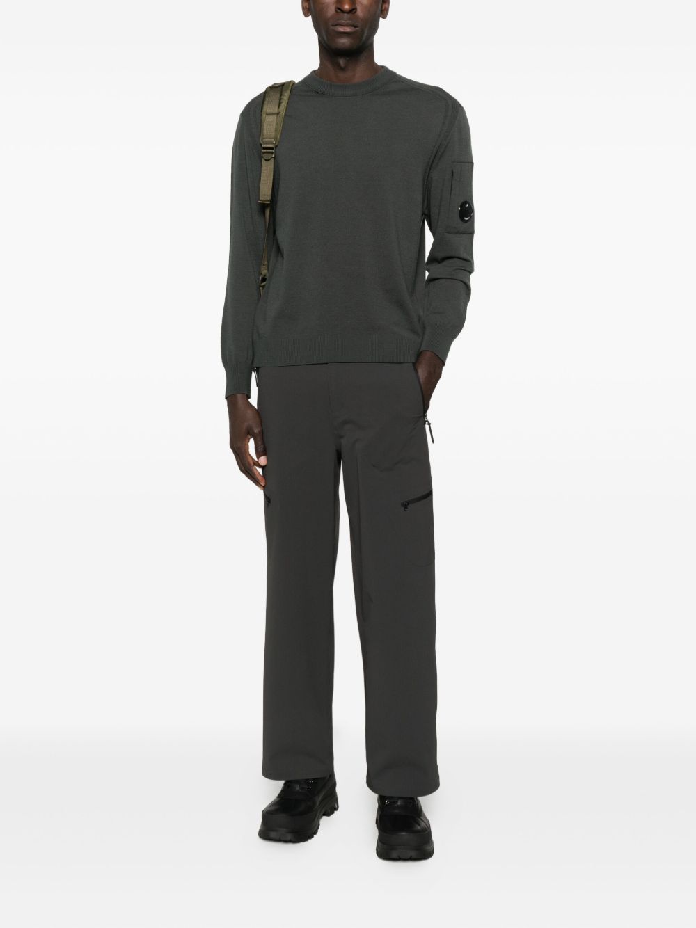 C.P. Company Men Logo Wool Crewneck Sweater C.P. COMPANY
