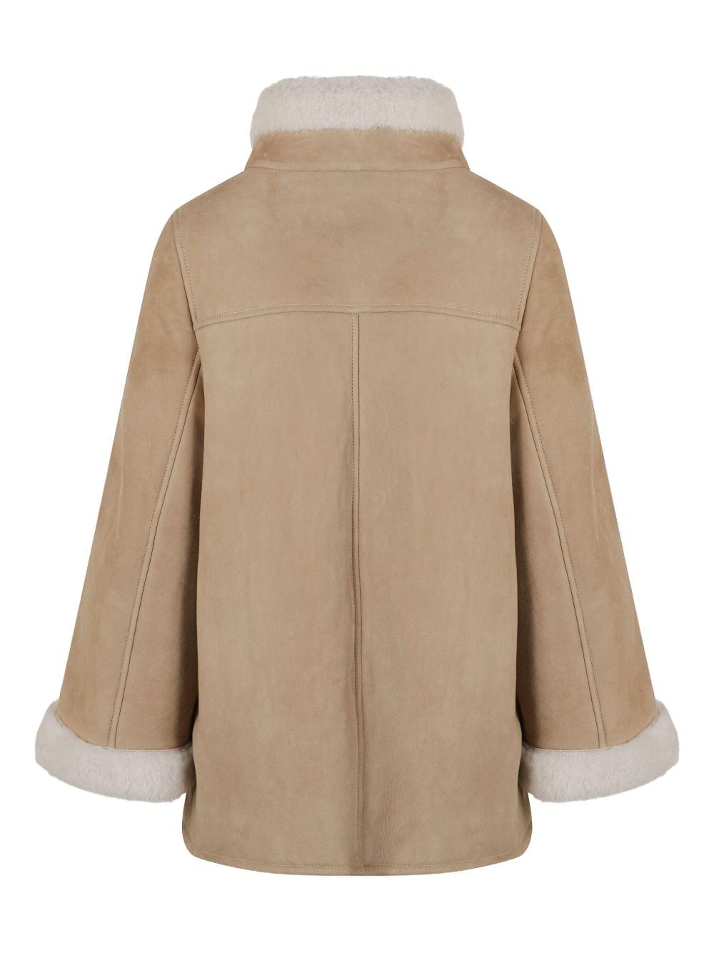 Fay Women Leather Shealing Cape FAY