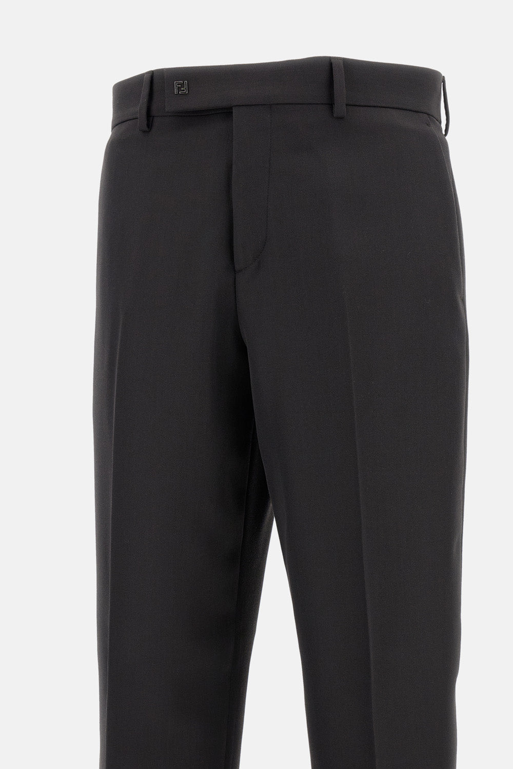Fendi Men Brown Wool Trousers FENDI